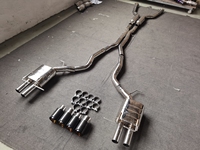 BMW M5 E60 SS Système d'échappement Cat-back T-304 performance avec embouts en fibre de carbone M-Logo Quad Exists Valvetronic Control Kit
