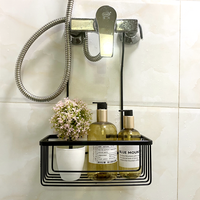 Panier de rangement européen BDAD pour salle de bain, sans perçage, à suspendre sur la robinetterie, étagère de douche