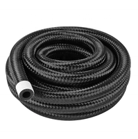 AN4 1/4 AN6 3/8 6AN AN8 1/2 AN10 5/8 Tuyau en nylon tressé en acier inoxydable pour carburant et CPE Ligne de tuyaux tressés en nylon noir SS