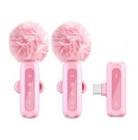 Microphone Lavalier Sans Fil 3-en-1 Double avec Réduction de Bruit pour iPhone, Android, Appareil Photo, Enregistrement Vidéo, Vlog et Prises de Vue en Déplacement