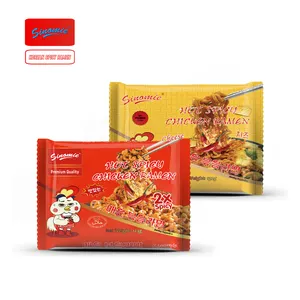 SINOMIE Marke scharfe gewürzige Hühnerramen Carbonara rosa 2x Buldak-Ramen koreanische Instant-Nudeln