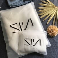 Sac à fermeture éclair en Poly givré noir avec Logo, sac biodégradable pour vêtements, sac à fermeture éclair pour emballage
