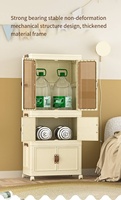 Ménage Chambre PP Matériel Pliant Bébé Enfants Armoire Vêtements Armoire Avec Roues De Rangement Boîte De Tri