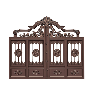 BIỆT THỰ VƯỜN Lối Vào Đôi Cửa Sắt Gates Tùy Chỉnh Wrought Sắt <span class=keywords><strong>Grill</strong></span> Door Gates Sắt Chính Cổng Thiết Kế - Product Image 2