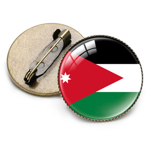 Nouvelle broche drapeau de la Jordanie, épinglette, broche pays du monde, cadeau fantaisie, souvenir pour les voyageurs et les amoureux, cadeau pour les fans de clubs de football, personnalisable - Product Image 2