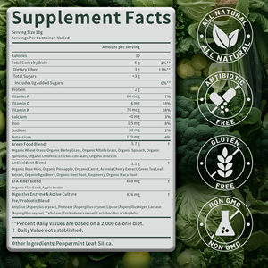 Özel etiket OEM ODM süper yeşiller günlük yeşillikler, meyveler, sebzeler, Vegan Protein ve enzimler kaynağı ile karışım tozu - Product Image 3