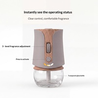 Diffuseur d'aromathérapie Faner à brancher, style poulie en grain de bois, sans eau, avec bouteille en verre, pour petits espaces, personnalisable OEM