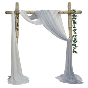 OWENIE matrimonio indietro goccia sfondo sciarpa in Chiffon tenda decorazione bianca, tenda di sfondo a buon mercato per la festa dell'evento di nozze - Product Image 6