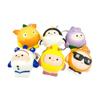 Jouet d'évent de décompression pour enfants Squeeze Squishy Slow Rebound Popcorn Fries Hamburger Donut Ball pour 5-7 ans en EVA PU