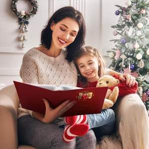 Joyeux Noël <span class=keywords><strong>Album</strong></span> Photo Contient 200 4x6 Photos Couverture En Cuir Rouge Feuille D'or En Relief Famille Mémoire Livre Pages Sans Acide - Product Image 4