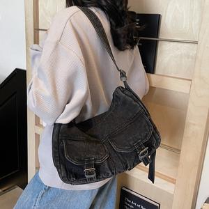 Nouvelles tendances Shopping luxe canal femmes sac à main dames filles fourre-tout Denim sacs à bandoulière doux et Durable-accessoire à la mode - Product Image 5