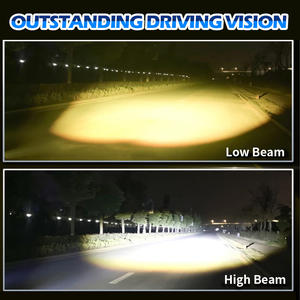 ไฟสปอร์ตไลท์ LED 3 เลนส์ รุ่นใหม่ แสงคู่สีแดง DRL สำหรับมอเตอร์ไซค์ ไฟหน้ากันน้ำ ไฟตัดหมอกสำหรับรถยนต์ SUV ATV รุ่น MO-233 - Product Image 5