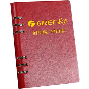 Libreta B5 de Nuevo Estilo al por Mayor, con Logotipo Personalizado, Cubierta de Cuero PU, 6 Anillas, Hojas Sueltas Recargables, con Hebillas de Cuero - Product Image 2