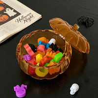Moule en silicone YS pour boîte de rangement citrouille d'Halloween, moule DIY pour pendentif en cire (crâne, fantôme, diable, croix), moule de cuisson pour gâteaux et pains, personnalisation