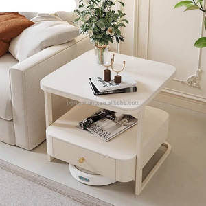 <span class=keywords><strong>Canapé</strong></span> de salon nordique Table d'angle de luxe légère multifonctionnelle Table d'appoint avec plaque de <span class=keywords><strong>roche</strong></span> - Product Image 3