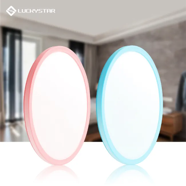 Modern Decoration bedroom lamp 4000K 12inch Pink blue 18W Fashion Home Round Led Ceiling Light
