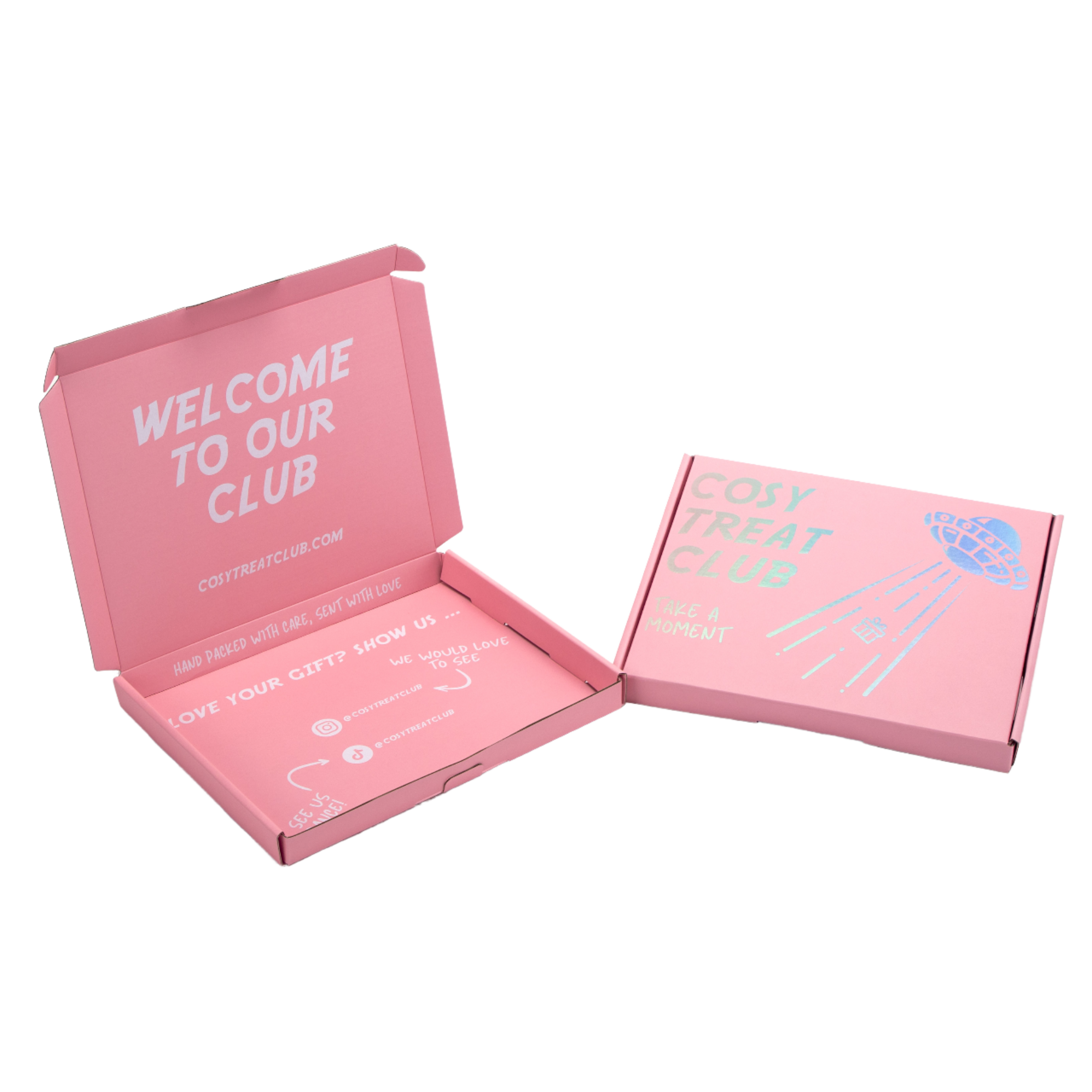 Corrugated Pink Paper Kraft Shoe Cloth Shipping Gold Foil Logo Mailer Paper Box