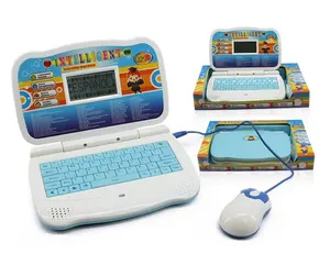Çocuklar akıllı bilgisayar oyuncak çocuk 60 fonksiyon İngilizce ve İspanyolca öğrenme makinesi
