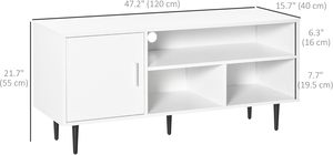 Modern Home Entertain ment Unit Center MDF-TV-Stands chrank für Fernseher bis zu 60 Zoll mit Kabelloch-Lager regal für Wohnzimmer - Product Image 3