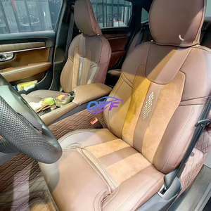 Funda de Asiento para Camión Compatible con <span class=keywords><strong>Volvo</strong></span> VNL VNR VNX VHD VAH 2019-Actualmente, Funda de Asiento de Tela de Lino y Cuero Resistente para Camión - Product Image 1