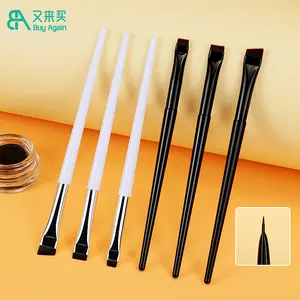 High Quality Private Label Single Ultra Fine Thin Flat Angled Eye Liner Eyeliner Brow Concealer Eyebrow Make Up Makeup Brushes