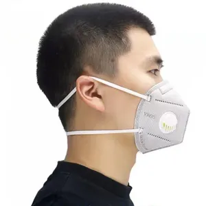 High Quality Disposable KN95 Respirator Face Mask With Breathing Valve Head-loop Design