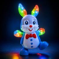 Jouet musical écologique en forme de lapin dansant avec effets lumineux pour les tout-petits, idées de cadeaux de Noël pour enfants