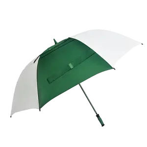 Su Misura di Plastica Fornitore Cinese Logo Personalizzato Double-Deck Ombrello da Golf di Vendita Calda in Europa