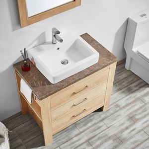 Фабрика VAMA, 36 дюймов, оптовая продажа, шкаф для ванной комнаты, современный рустикальный столик для ванной комнаты 759036 - Product Image 4