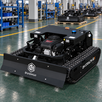 Tondeuse à gazon industrielle télécommandée 764cc, haute efficacité, sur chenilles, largeur de coupe 900mm, haute performance, OEM pour fermes et ranchs