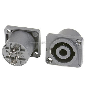 Équipement <span class=keywords><strong>de</strong></span> scène connecteur <span class=keywords><strong>de</strong></span> haut-parleur XLR 4 broches boîte <span class=keywords><strong>de</strong></span> son carré femelle prise jack connecteur <span class=keywords><strong>pour</strong></span> haut-parleur amplificateur câble <span class=keywords><strong>de</strong></span> prise - Product Image 3