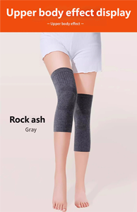 Genouillères en laine de cachemire épaissies - Chauffe-genoux thermiques pour les genoux arthritiques, manchons de genou anti-froid pour les personnes âgées - Product Image 3