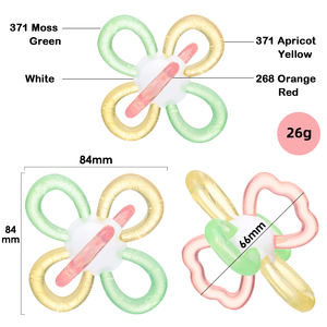 Nueva versión, juguete sensorial para la dentición de <span class=keywords><strong>Manhattan</strong></span>, anillos masticables de fácil agarre, masajeador de goma calmante infantil de silicona de grado alimenticio sin BPA - Product Image 2