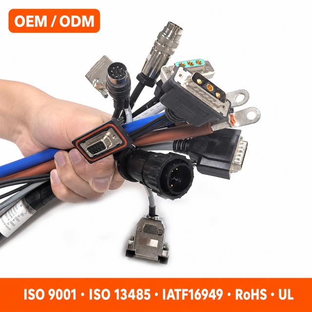 High Quality OEM ODM Custom  Cable Assembly for Industrial Medical Automotive Equipment, Customized Connector & Length
