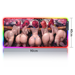 Alfombrilla de Ratón para Juegos RGB The Quintessential <span class=keywords><strong>Quintuplets</strong></span>, Modos de Iluminación, Alfombrilla de Escritorio LED Grande para Jugadores de Anime, Patrones de Estilo Abstinentes - Product Image 2