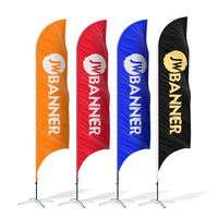 Publicité sportive extérieure Panneau de drapeau ouvert simple face personnalisé Drapeau en forme de larme personnalisé d'excellente qualité