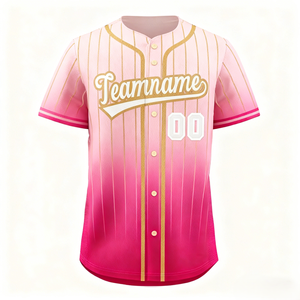 Jersey Bisbol Garis-garis Dua Warna dengan Nama dan Nomor Kustom, Seragam Bernapas Cepat Kering untuk Pria Wanita Remaja, Latihan Pertandingan, Pakaian Santai - Product Image 5