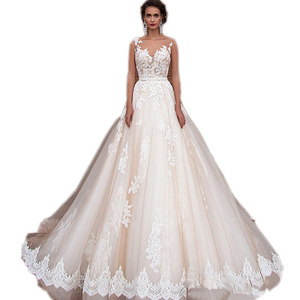 Wedding Dress Ball Gown Sweetheart Neckline Embroidered Lace <b>Net</b> Plus Size Ivory Champagne Pure White Vintage Style - Product Image 5