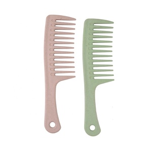 Nuovo stile di plastica bio degradabile materiale districante pettine dei capelli <span class=keywords><strong>denti</strong></span> <span class=keywords><strong>larghi</strong></span> pettine all'ingrosso - Product Image 1