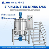Cuve de mélange chimique LANE en acier inoxydable avec agitateur à double enveloppe, équipement de traitement chimique pour usine