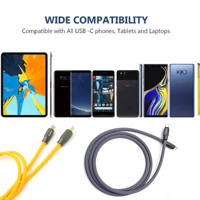 USB4.0 kabel silikon cair Aloi seng, 240W pengisian daya Super cepat USB C ke USB C untuk kamera dan komputer