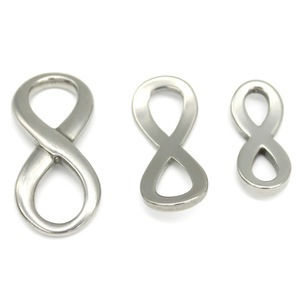 Cierre de Acero Inoxidable en Forma de Ocho para Fabricación de Pulseras, Tamaños Variados, Acabado Liso, Componente de Hebilla para Joyería - Product Image 2