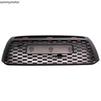 Accessoires SAMMY Pièces tout-terrain 2010-2013 Grille de pare-chocs de voiture en plastique ABS noir avec lumière compatible avec Toyota Tundra