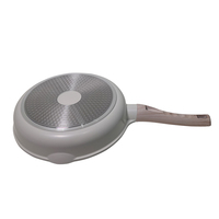 Set panci penggorengan aluminium antilengket 24cm untuk restoran desain klasik bahan logam