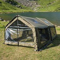 Tente de camping gonflable, spacieuse, imperméable, résistante au vent, abri portable pour la randonnée en plein air, tente de glamping BC Ridge, 4 saisons, PVC