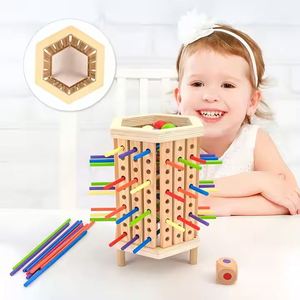 Montessori Wooden Board Game <b>Educational</b> Family <b>Toy</b> for Kids 2+ Years Old Number Matching with Stick for Kids Boys Girls - Product Image 5