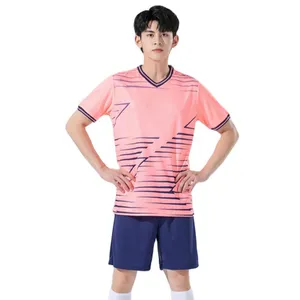 Venda quente personalizada fãs versão futebol prática camisa com tecido de poliéster de malha