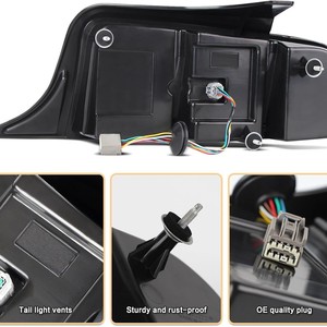 2010-2014 Ford Mustang đầy đủ dẫn màu đen phanh ánh sáng phía sau phong cách đơn boong ABS vật liệu - Product Image 5