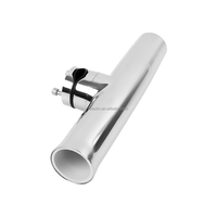 Support de canne à pêche robuste en acier inoxydable à fixation par pince pour bateau - Meilleure vente d'accessoires marins