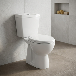 WC en céramique de type S chinois iranien, deux pièces, chasse d'eau siphonique, en porcelaine blanche, pour salle de bain - Product Image 1